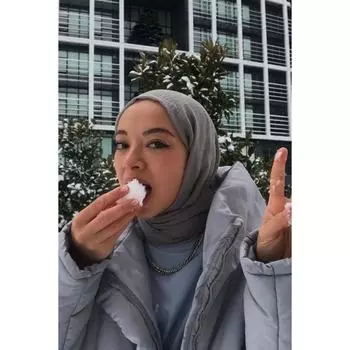 Креп Хиджаб Серый