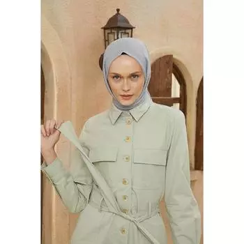 Креп Хиджаб Серый