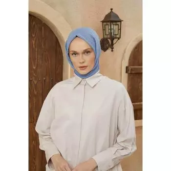 Креп Хиджаб Синий