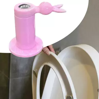 Крепеж для крышки унитаза, аксессуары для ванной комнаты, портативный домашний крючок против падения розовый