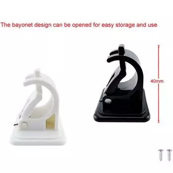 Крепежная пряжка для держателя стойки Самоклеящаяся Полезная АБС-пластик белый