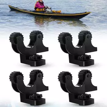 Крепежный кронштейн для весла Прочный, устойчивый к царапинам, регулируемый, противоскользящий, фиксированные весла, каноэ, каяк, кронштейн для гусеницы, водные виды спорта чёрный