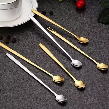 Крепкая кофейная ложка с густым медовым вкусом серебряный