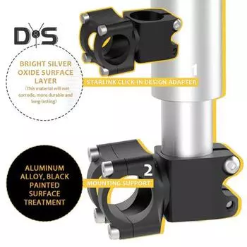 Крепление антенны на лестницу автофургона, монтажный комплект, антикоррозийный, устойчивый к ржавчине, простой монтаж, прочный и надежный держатель для антенны на столбе серебряный