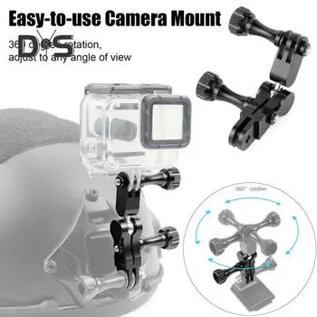 Крепление для экшн-камеры для GOPRO 10/MAX, вращение на 360 градусов, поворотный адаптер из алюминиевого сплава, аксессуары для спортивной камеры чёрный
