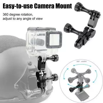 Крепление для экшн-камеры для GOPRO 10/MAX, вращение на 360 градусов, поворотный адаптер из алюминиевого сплава, аксессуары для спортивной камеры чёрный