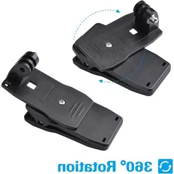 Крепление для экшн-камеры GoPro Hero 12 11 10 9 8 7, крепление для рюкзака, серфинг, поворот на 360 градусов, для сессии SJCAM SJ4000 Garmin