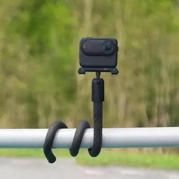 Крепление для экшн-камеры с резьбовым отверстием 1/4 дюйма для кармана DJI, зажим для телефона на шею с тремя отверстиями, держатель для iPhone, монопод для селфи, штатив чёрный