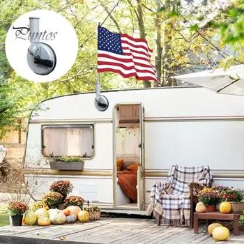 Крепление для флага автофургона, основание для флагштока автофургона, установка без повреждений, крепление для флагштока из алюминиевого сплава, универсальное основание для флагштока на открытом воздухе A