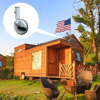 Крепление для флага на колесах Основание для флагштока на колесах Установка без повреждений Установка на флагшток из алюминиевого сплава Универсальный флагшток для наружного использования