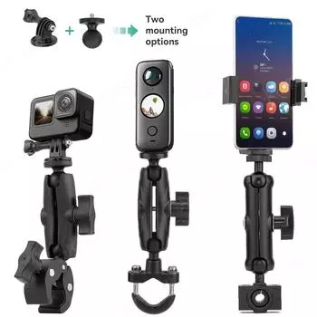 Крепление для камеры на мотоцикл для Insta360 X4, аксессуары, держатель для экшн-камеры, руль для мотоцикла и велосипеда для GoPro 13 12 11 10 Motocycle