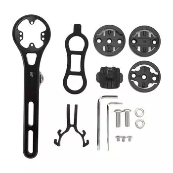 Крепление для компьютера на руль, алюминиевый сплав, удлиненное переднее крепление для велосипеда с 4 адаптерами и зажимом для R