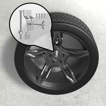 Крепление для крепления запасного колеса для прицепа, кронштейн для крепления запасного колеса, аксессуары для прицепа, настенный держатель запасного колеса для серебряный