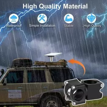 Крепление для лестницы автофургона для Starlink V2 200 фунтов, несущая крепление для крыши автофургона, комплект кронштейнов из алюминиевого сплава для использования на крыше внедорожника на открытом воздухе чёрный