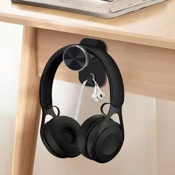 Крепление для наушников на голову, выдвижной крючок с клеем, не оставляющий следов, клейкая паста, прочная, фиксированная