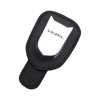 Крепление для очков на солнцезащитный козырек автомобиля VEZEL, кожаное крепление для очков, хранение солнцезащитных очков, простая установка, черный [InnoWave] чёрный