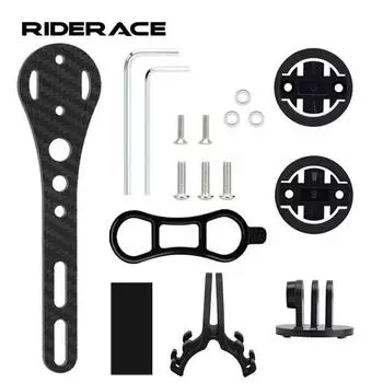 Крепление для шоссейного велосипедного компьютера, кронштейн из углеродного волокна, держатель для спидометра, секундомера, подставка для iGPSPORT, Garmin Bryton, GoPro чёрный