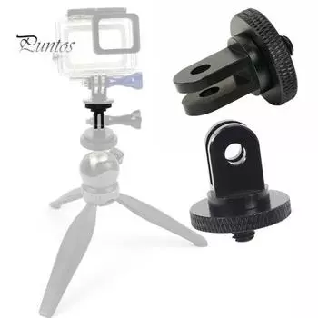 Крепление для штатива для экшн-камеры Insta360 для GOPRO, винт 1/4 дюйма с ЧПУ, мини-адаптер для штатива из алюминиевого сплава, аксессуары для спортивной камеры чёрный