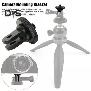 Крепление для штатива для экшн-камеры Insta360 для GOPRO, винт 1/4 дюйма с ЧПУ, мини-адаптер для штатива из алюминиевого сплава, аксессуары для спортивной камеры чёрный