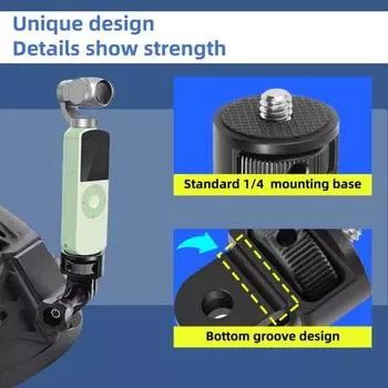 Крепление для штатива камеры для адаптера GoPro, регулировка на 360 градусов, переходник с винтом 37001 для GoPro Hero12/11 красный черный