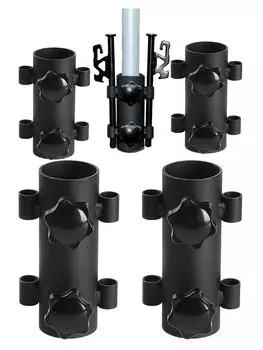 Крепление для стойки палатки Крепление для стойки брезента Колышек Установка палатки Кемпинг Скалолазание S.fields.inc (Набор 4)