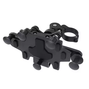 Крепление для телефона на мотоцикл из алюминиевого сплава, противоударный держатель для телефона на велосипед, быстросъемный зажим на руль для чёрный