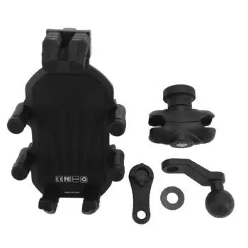 Крепление для телефона на мотоцикл с замком безопасности, амортизацией, вращением на 360 градусов, регулируемым зеркалом заднего вида