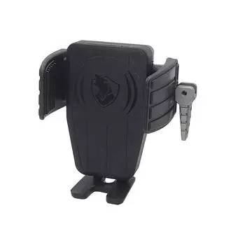 Крепление для телефона на мотоцикле с беспроводной быстрой зарядкой 15 Вт, регулируемый держатель для телефона шириной от 2-3/8 до 4 дюймов чёрный