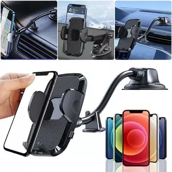 Крепление для телефона на приборную панель автомобиля с присоской, вращающееся на 360 градусов, телескопическое A