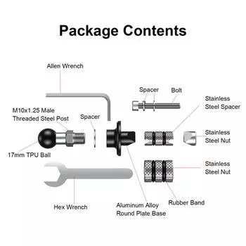 Крепление для телефона на велосипеде, адаптер для крепления на шар, держатель для мобильного телефона из алюминиевого сплава, противоугонная передняя вилка, шаровая головка для мотоцикла, велосипеда