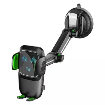Крепление для телефона на вентиляционную решетку, гибкая длинная ручка, вращающаяся на 360 градусов, подставка для телефона на лобовое стекло, зажим для телефона Hands Free для 4,7-7,2 дюйма A зелёный