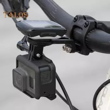 Крепление для велосипедного компьютера, легкий, прочный, из алюминиевого сплава, руль для горного шоссейного велосипеда, компьютер, спортивная камера, держатель для фонаря, аксессуары для велосипеда чёрный