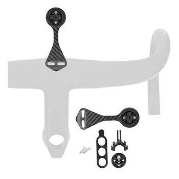 Крепление для велосипедного компьютера, переднее крепление, кронштейн для велосипедного спидометра из углеродного волокна для горного велосипеда, дороги чёрный