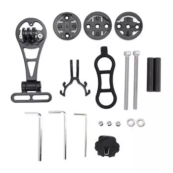 Крепление для велосипедного компьютера спереди, регулируемое крепление на руль спереди, совместимое с экшн-камерой