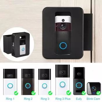 Крепление для видеодомофона с защитой от кражи: Регулируемый монтажный кронштейн без сверления, клиновой адаптер, держатель камеры, аксессуары, чехол для аренды дома, квартиры One Size