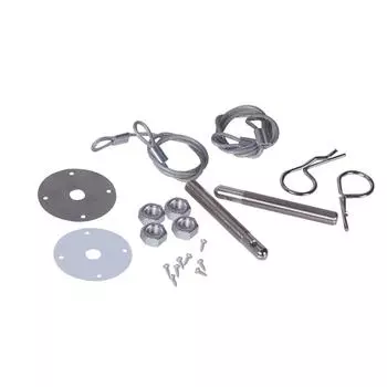 Крепление из нержавеющей стали в гоночном стиле, штифты на капоте, пластина, универсальный замок для капота серебряный