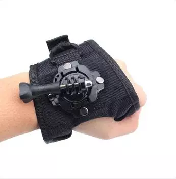 Крепление на ремешок для перчаток с вращением на 360° для GoPro Hero 12 11 10 9 8 7 6 5 SJCAM Insta360 X2 X3 DJI Osmo аксессуары для экшн-камеры чёрный