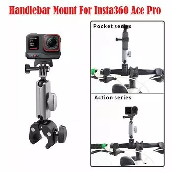 Крепление на руль для Insta360 Ace Pro X4, алюминиевое крепление на горную стойку, крепление для велосипеда с вращением на 360 градусов для Gopro 12, аксессуары