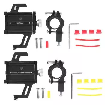 Крепление на руль из алюминиевого сплава для мобильного телефона Велосипедный аксессуар Red