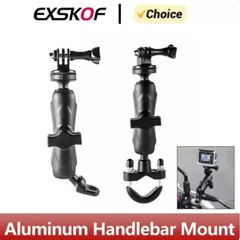 Крепление на руль мотоцикла на 360°, алюминиевый держатель, велосипедный кронштейн для GoPro Hero 12 11 10 9 8 Insta360 Osmo, аксессуары для экшн-камеры