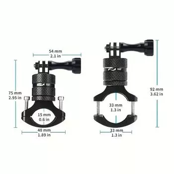 Крепление на руль велосипеда из алюминиевого сплава для Gopro Hero 12/11/10/9/8/7/6/5/4 Session AKASO Campark и других экшн-камер