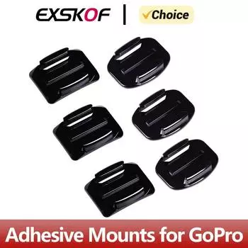 Крепление на шлем, плоские клейкие крепления для GoPro 1211 10 9 8 7 6 5 Insta360 X3 X2 DJI Osmo аксессуары для экшн-камер