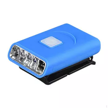 Крепление на шляпу, рыболовный налобный фонарь, легкий налобный фонарь с датчиком тела для использования на открытом воздухе синий