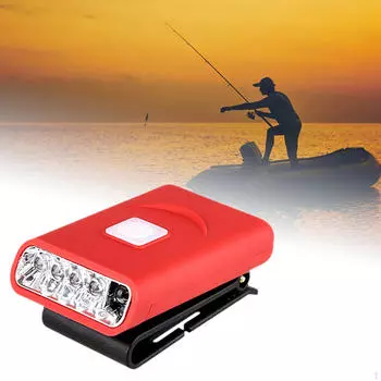 Крепление на шляпу, рыболовный налобный фонарь, легкий налобный фонарь с датчиком тела для использования на открытом воздухе красный
