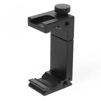 Крепление на штатив для мобильного телефона, регулируемый зажим для телефона с холодным башмаком для заполняющего света