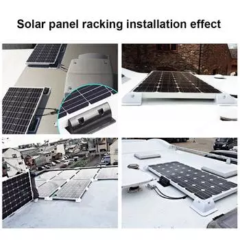 Крепление на солнечную панель на крыше автофургона, проводная коробка, держатель солнечной панели, держатель фотоэлектрической панели для каравана, кемпера, лодки, яхты чёрный