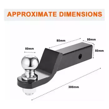 Крепление шарового шарнира прицепа для 2-дюймового приемника, универсальный крюк для переоборудования прицепа, твердый шаровой шарнир прицепа чёрный