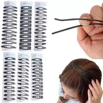 Крепление волос Аксессуары для укладки волос Девушки Простой стиль Черные заколки Заколки для волос Заколки для волос