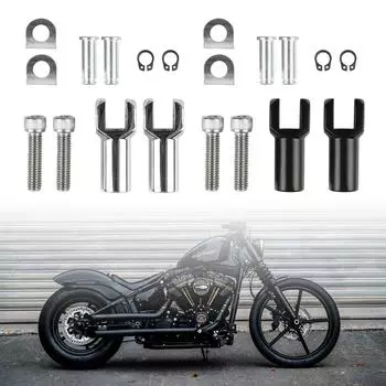 Крепления для подножек для мотоцикла Davidson Softail 2000-2017, комплект скоб для крепления подножек для пассажира, крепления для подножек серебряный
