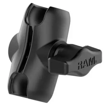 КРЕПЛЕНИЯ RAM Двойной кронштейн S (алюминий) Черный [1 дюйм] RAM-B201U-A